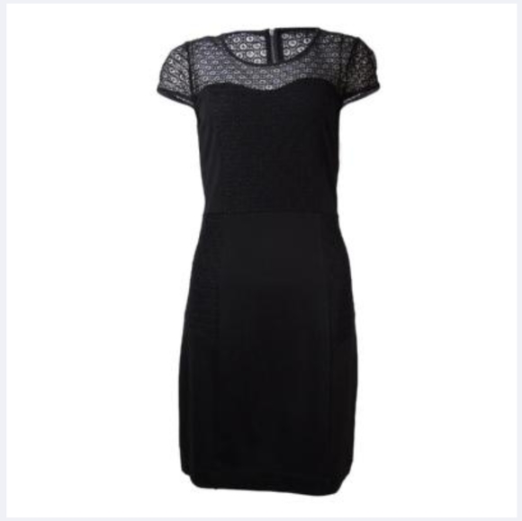 Kensie Dresses & Skirts - KENSIE Lace Inset Ponte Sheath Dress